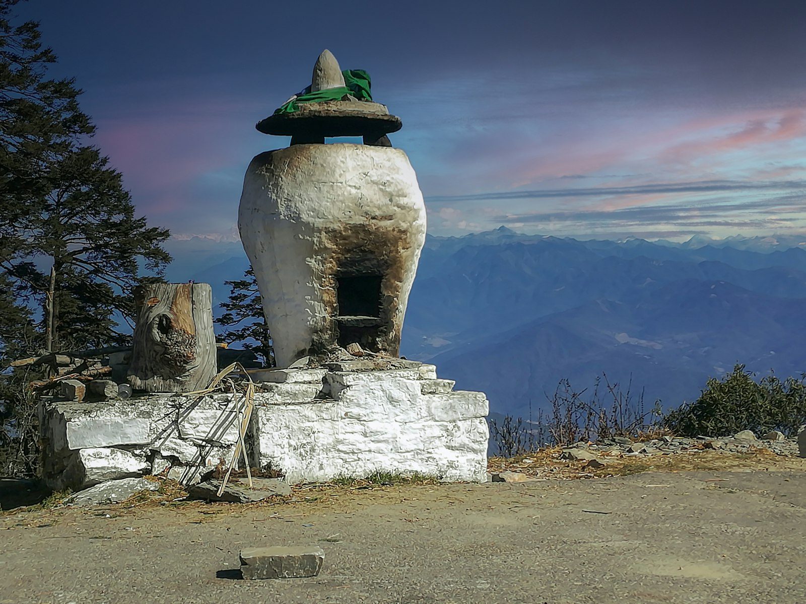 Prayer flags at Chele La pass in Bhutan